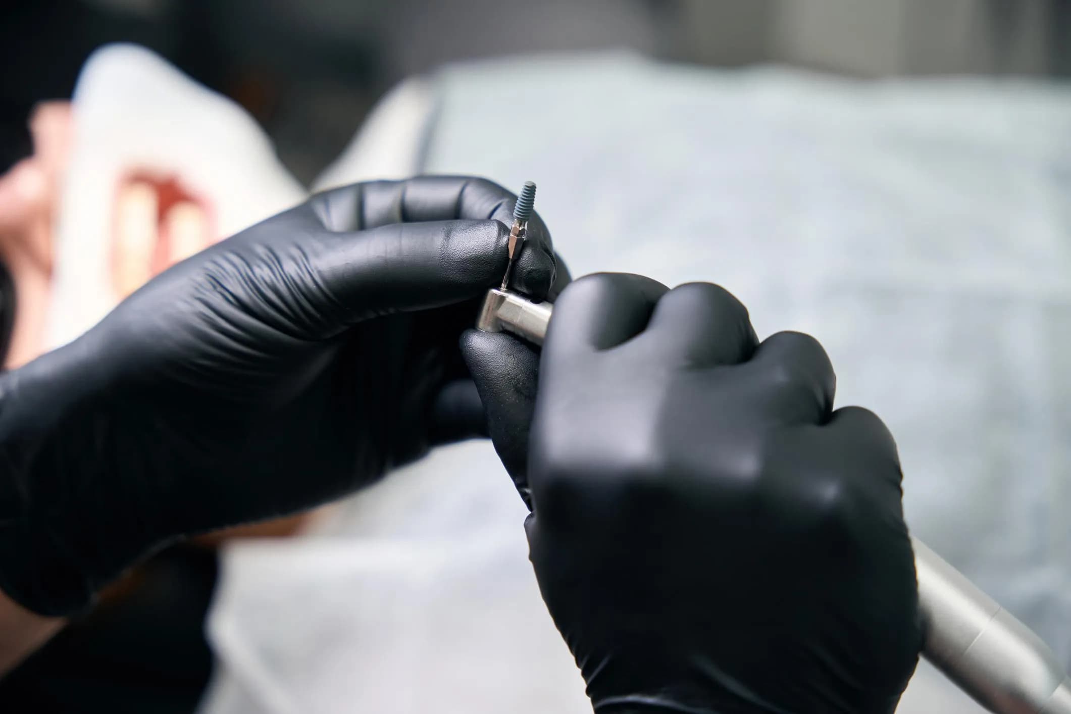 Dental team performing implant placement procedure