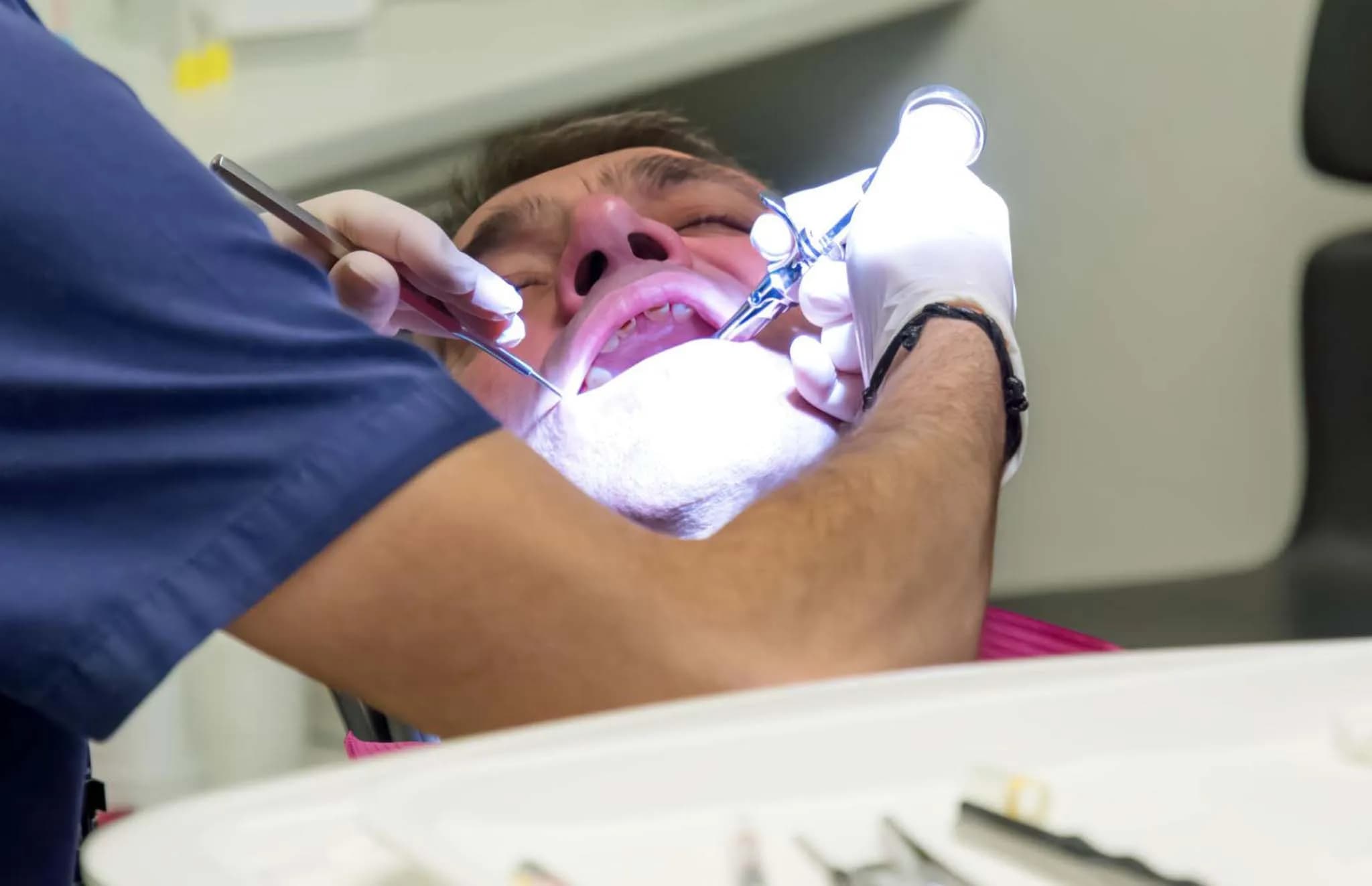 Dental team providing immediate emergency treatment