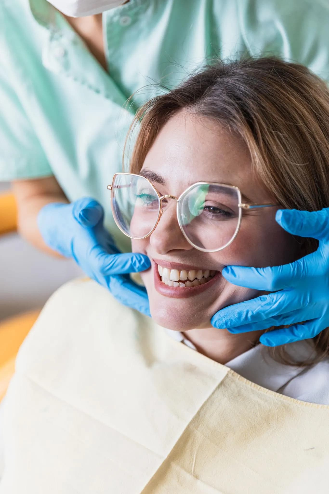 Patient smiling comfortably after laser dental treatment