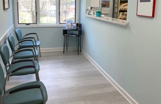 Waiting area for patient at Susan J Curley, DDS